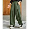 Women's Cotton Linen Loose Lantern Pants - Autumn Zen Meditation Tai Chi Style