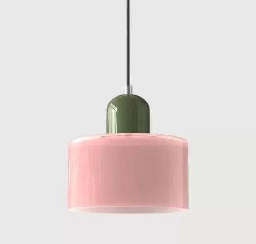 Vintage design kolorowy szklany zwis Nordic luksusowa restauracja dekoracja domu różowy pomarańczowy zielony biały zwis