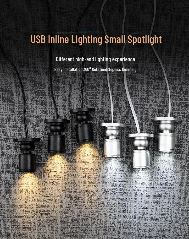 Mini USB Dimmable LED Spotlight for Display Cabinets (5V)