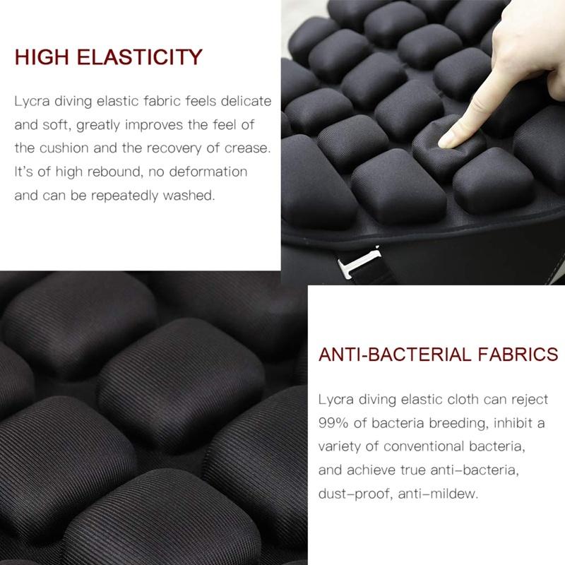 1Pc Motorcycle Air Seat Cushion Pressure Relief Ride Seat Cushion TPU Water-Fillable Seat Pad for Cruiser Touring Saddles