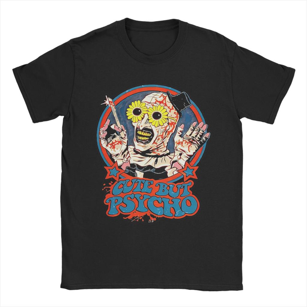 Terrifier Clown Milk And Carnage Red Christmas 90s T Shirt Men's 100% Cotton T-Shirts Crew Neck  Tee Shirt Short Sleeve Clothing