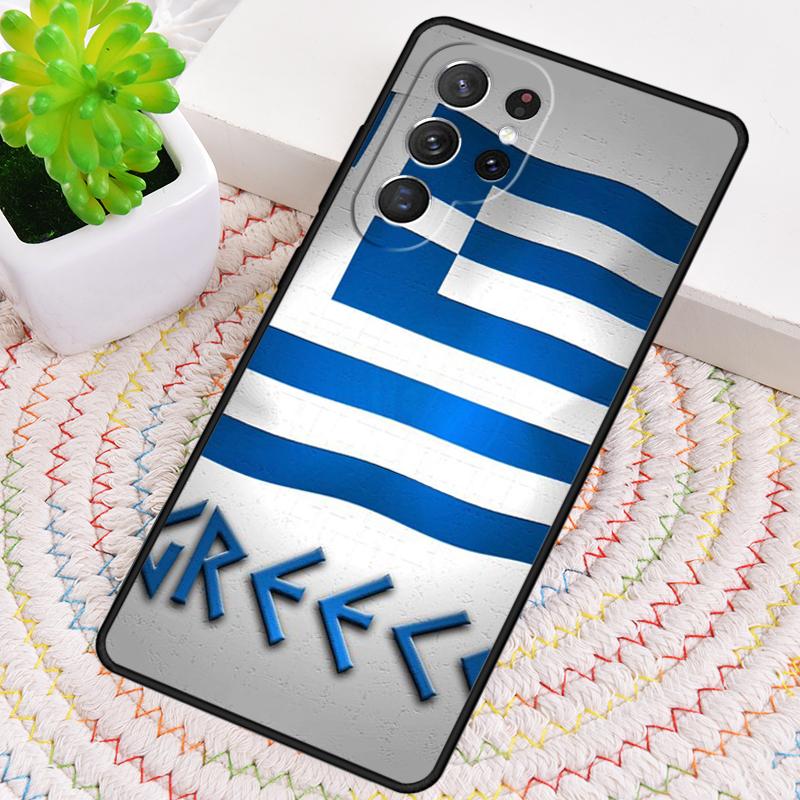 Greek Greece Flag Silicone Phone Case For Samsung Galaxy note 10 pro S26 S25 S24 S23 S22 S21 Plus S25Ultra Capa Cover