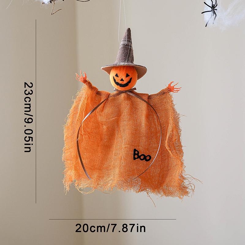 Halloween Decoration Pumpkin Ghost Witch Doll Pendant Haunted House Party Props Halloween Ornament Crafts For Shops Parties Bars