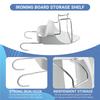 A84E-Iron Board Hanger Wall Mount Electric Iron Holder Iron And Ironing Board Storage Organizer Shelf With Removable Hooks