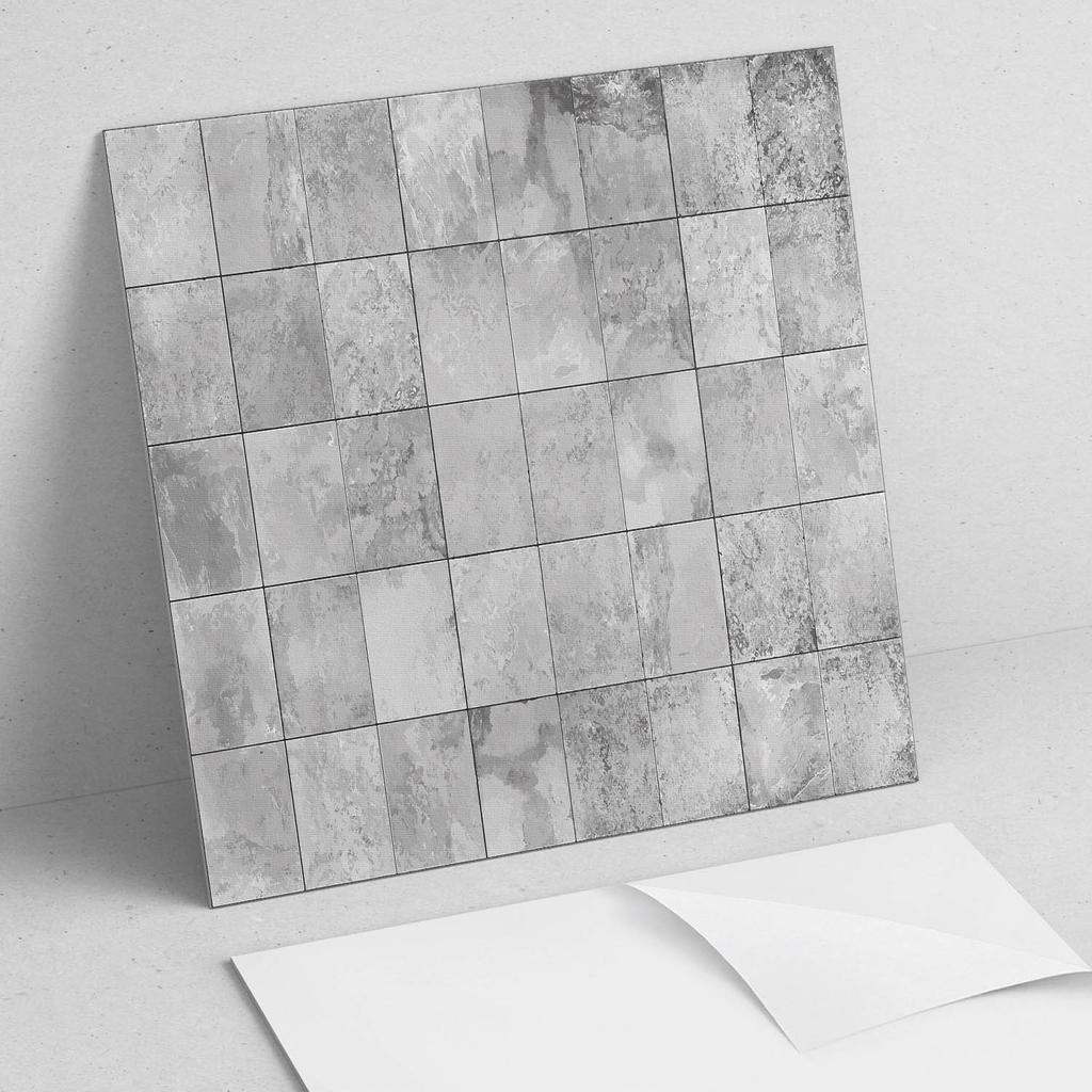 Samoprzylepna Dekoracja Winylowa Na Ścianę Tekstura Płytek W Mozaice 9X30X30 Cm