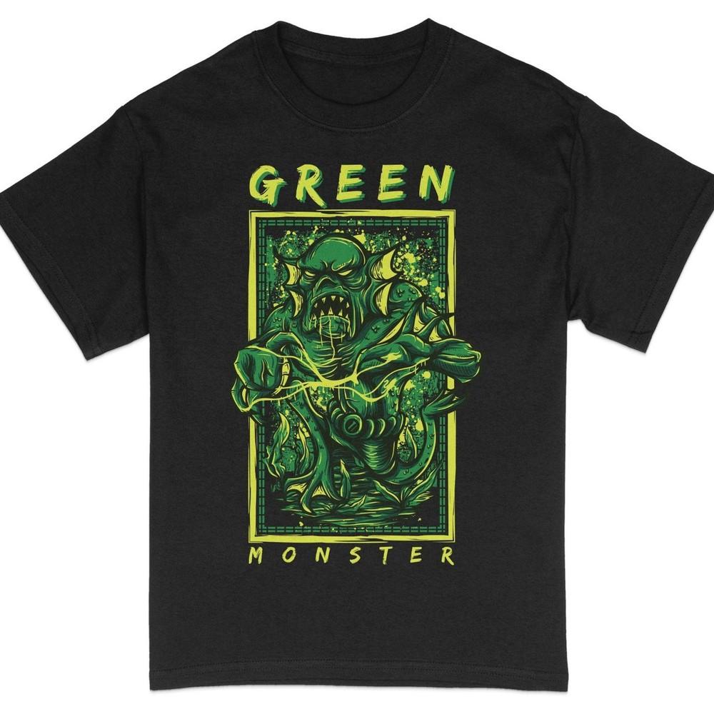 Green Monster Graphic Tee, Unique Creature Design T-Shirt, Unisex Streetwear #26 Unisex T-Shirt S