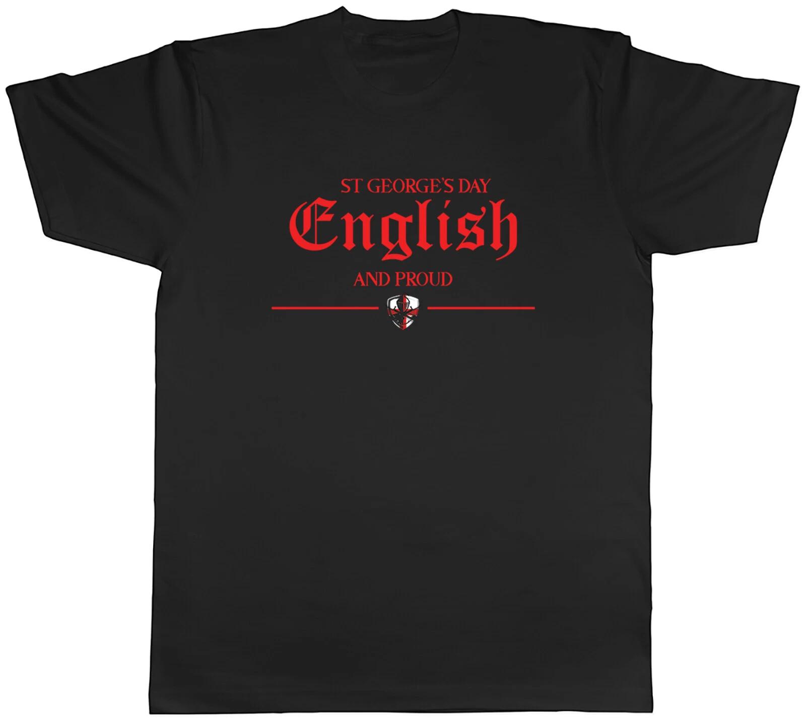 St George s Day English And Proud Knight Mens Unisex T-Shirt Tee Gift L