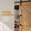 Heavy Carbon Steel Sliding Barn Door Handle Black Reinforced Heavy Duty Door Pull Metal Gate Handle Garages