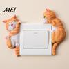 Cubierta de Interruptor de Luz de Gato Pegatina 3D, Placa de Pared Decorativa de Resina, Pegatinas Decorativas de Animales Lindos, Decoraciones Peel And Stick para el Hogar Dormitorio