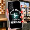 Handball Sport Phone Case For Samsung Galaxy A17 A37 A57 A16 A26 A36 A56 A15 A25 A35 A55 A14 A24 A34 A54 A13 A23 A33 A53 Galaxy