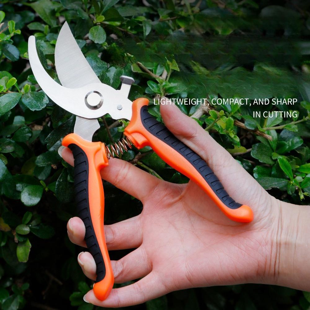 Professional Labor Saving Garden Pruner Scissors, 30Cr13 Stainless Steel Clippers for Fruit Tree Trimming & Grafting