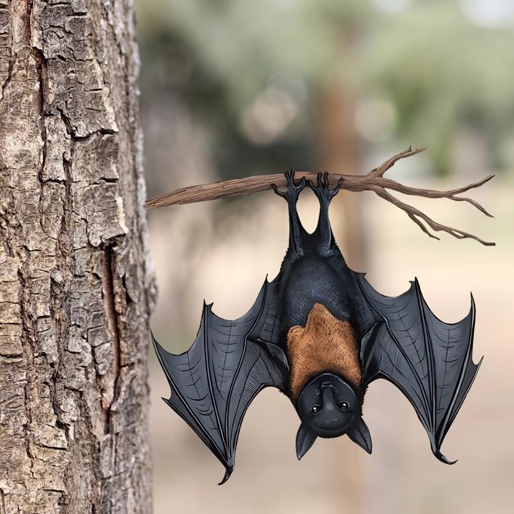 Iron Halloween Bat Decoration Simulation Animal Bat Pendant Bat Decorative Plate Garden Decoration