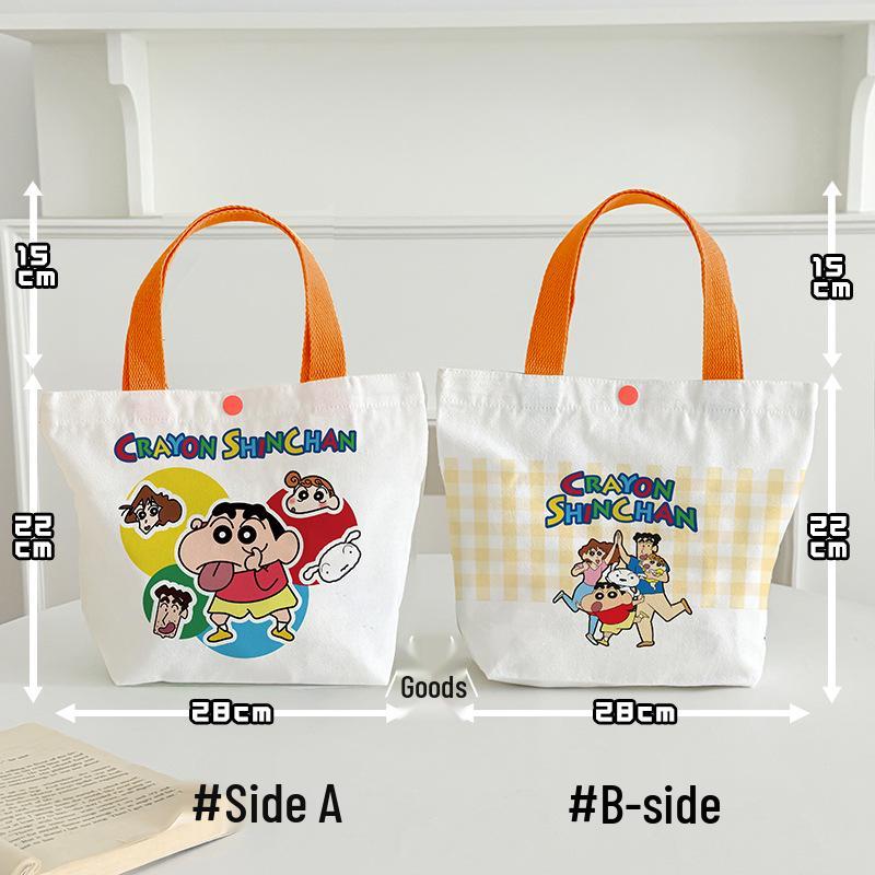 Cartoon Crayon Shin-chan Canvas Tote Bag for Kids & Women