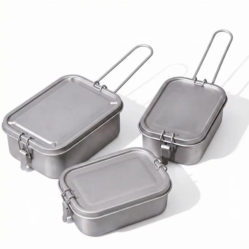 Titanium Lunch Box With Lid Folding