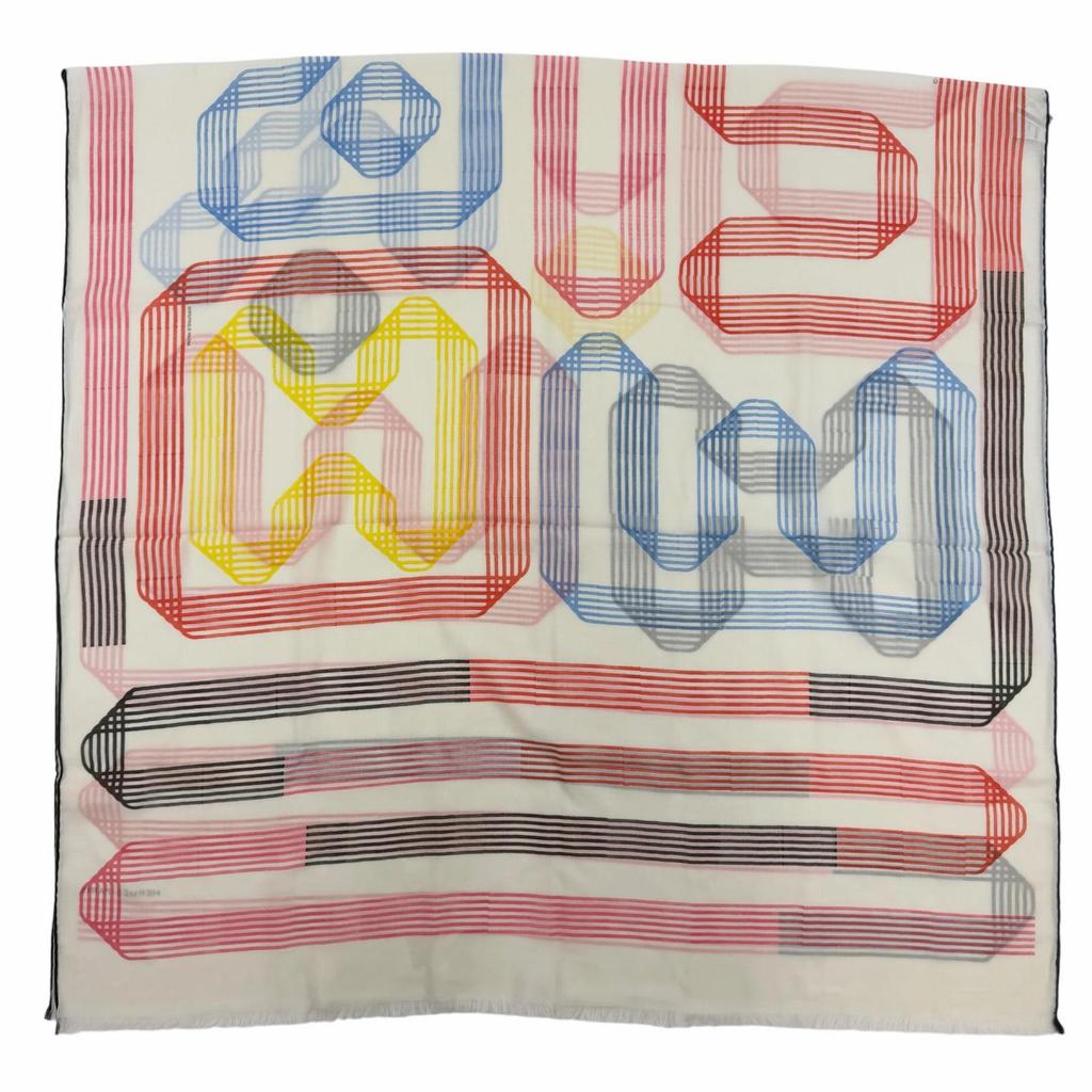 Pristine HERMES Scarf Rectangle Cashmere Women Used