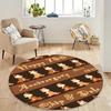 Cute Chip 'n' Dale print round floor mat, home rug decoration, cartoon welcome doormat, non-slip and stain-resistant.