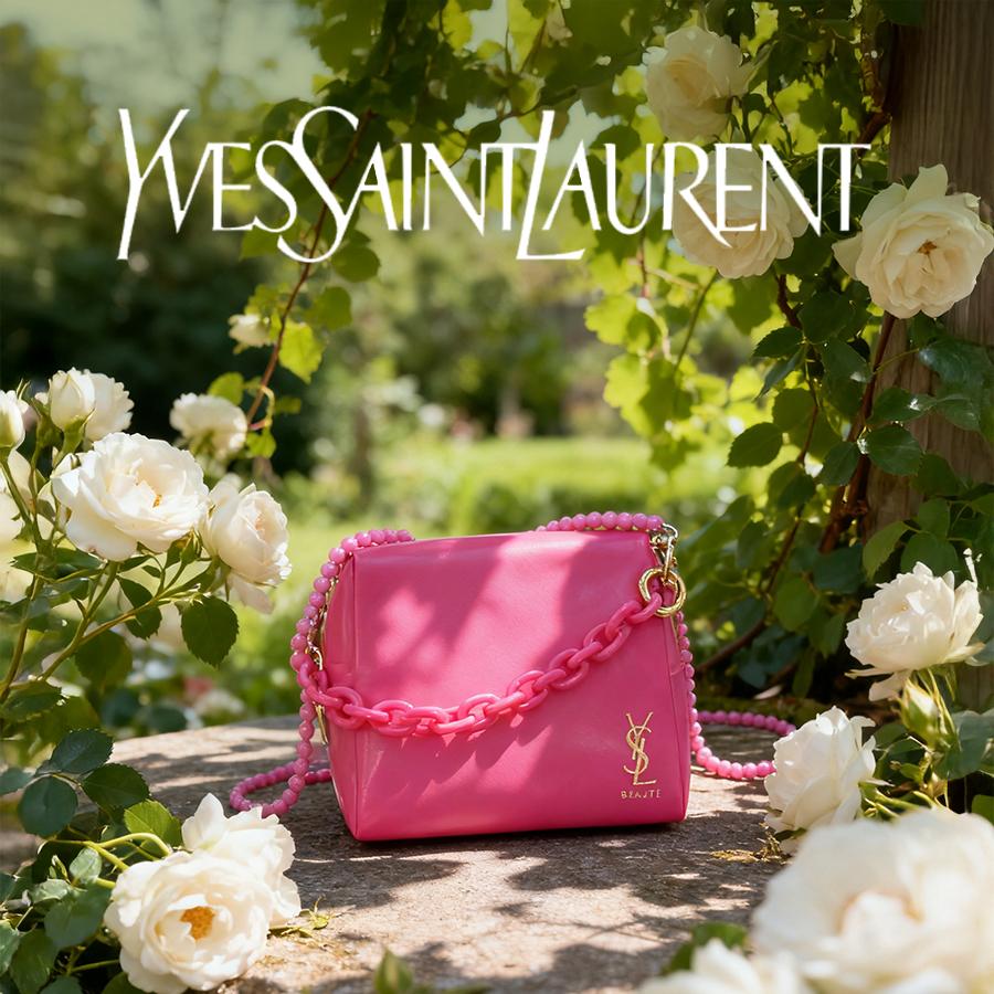 

Yves Saint Laurent Косметичка с отстегивающимися ремешками-YPU кожа, многоразовый карандаш для бровей, кисти для макияжа, подводка-карандаш, сумка для помады M розовый