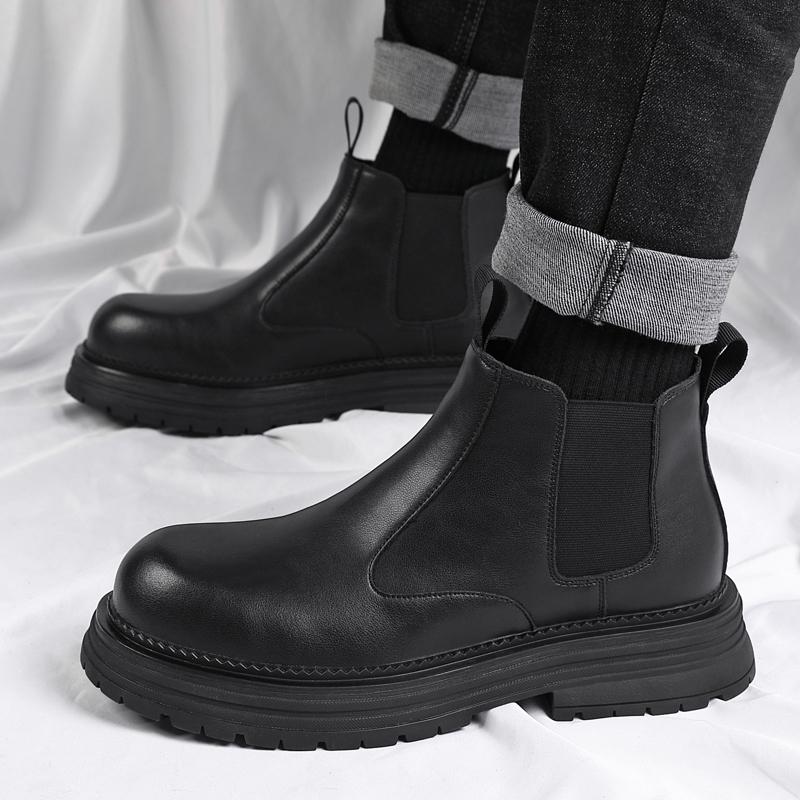 Men'S Thick Soled Boots Luxury Designer Classic Style Work And Party Daily Leisure Business Outdoor Autumn And Winter Shoes