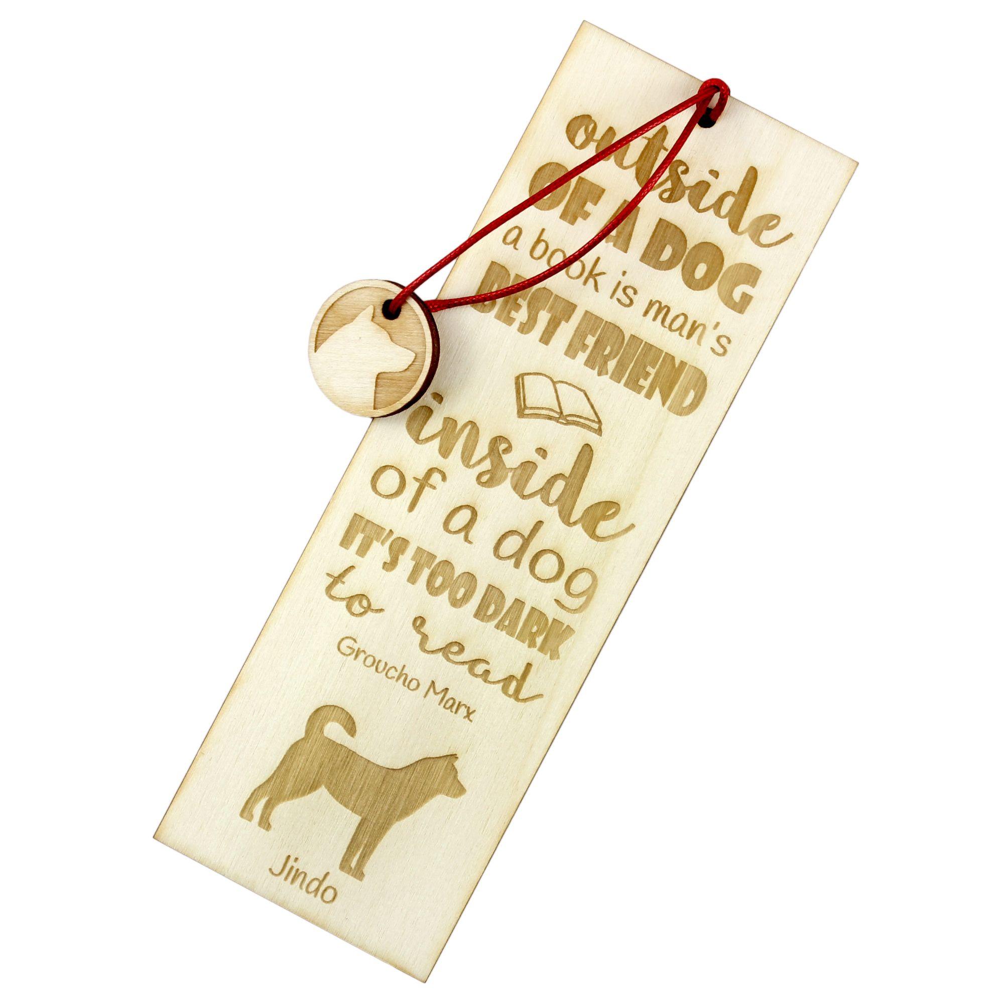 

Jindo, Korea Jindo Dog, Chindo dog - dog bookmark, personalized bookmark, gift for bookworm from Art-Dog brand
