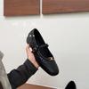 Xiaoxiangfeng inner height increase, fleece lamb wool stitching plaid Mary Jane explosion, one pedal ballet shoes