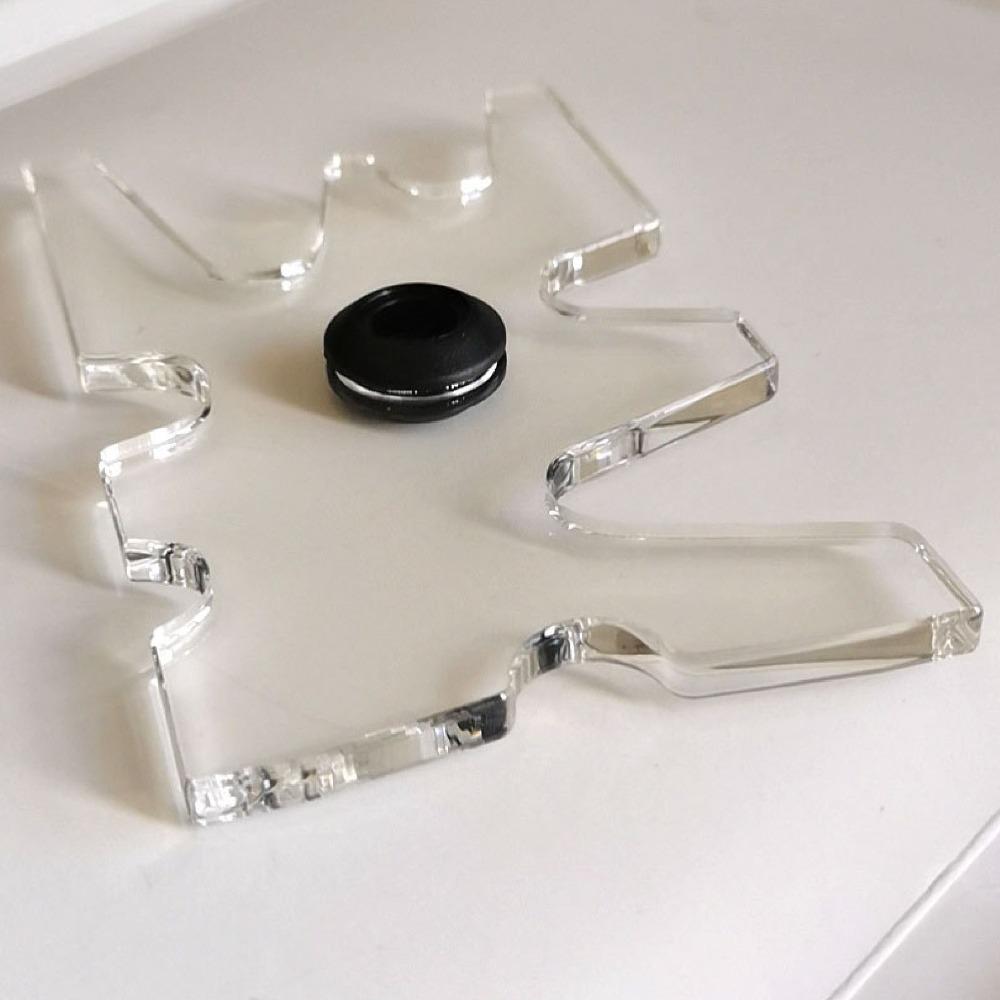 Rubber Pool Cue Bridge Head Clear Acrylic Billiard Cue Bridge  Professional Use