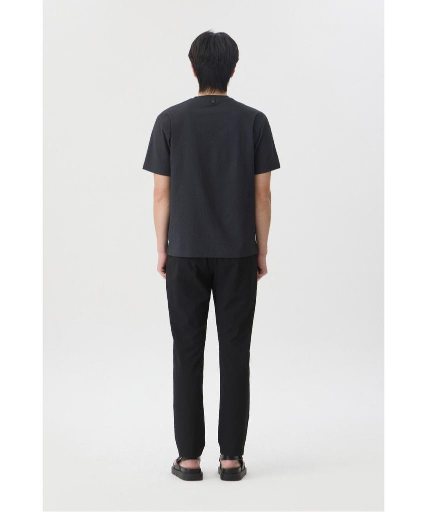 Brenwood [Very Comfortable] Seersack Round Neck T-Shirt Brtam26951Gyx