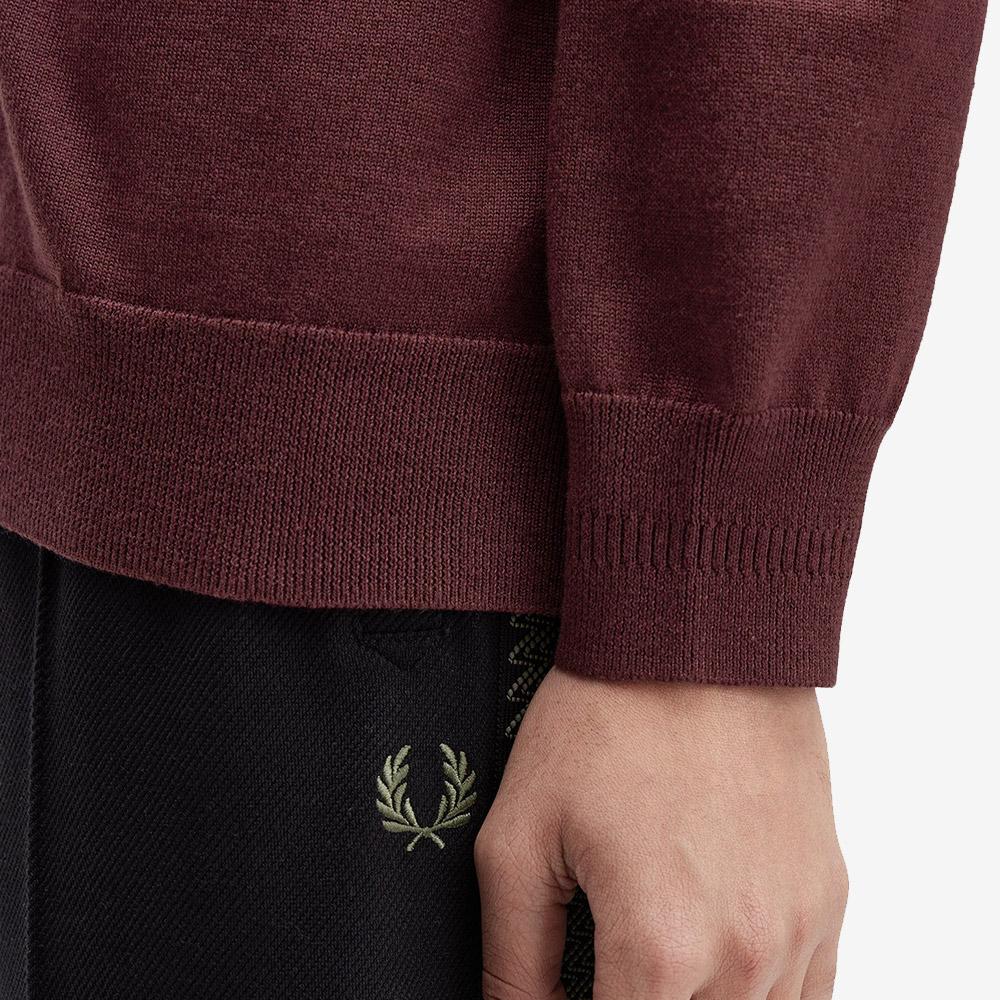 Fred Perry [Sharp] Long Sleeve Classic Knit Shirt - Oxblood Afpm2534535-597