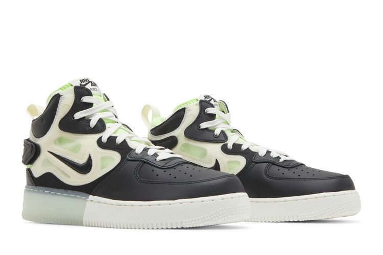 Men's Sneakers Nike Air Force 1 React Mid Black Sail Ghost Green Sail/Ghost Green/Glacier Blue/Black
