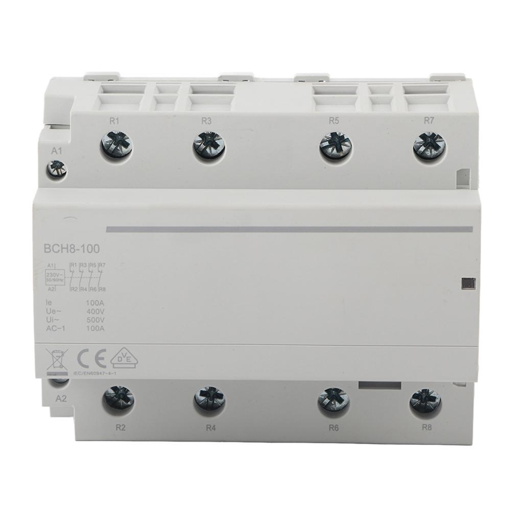 4P 4NC 100A 50 60HZ Household DIN Rail AC Contactor Low Power Consumption (AC230V)