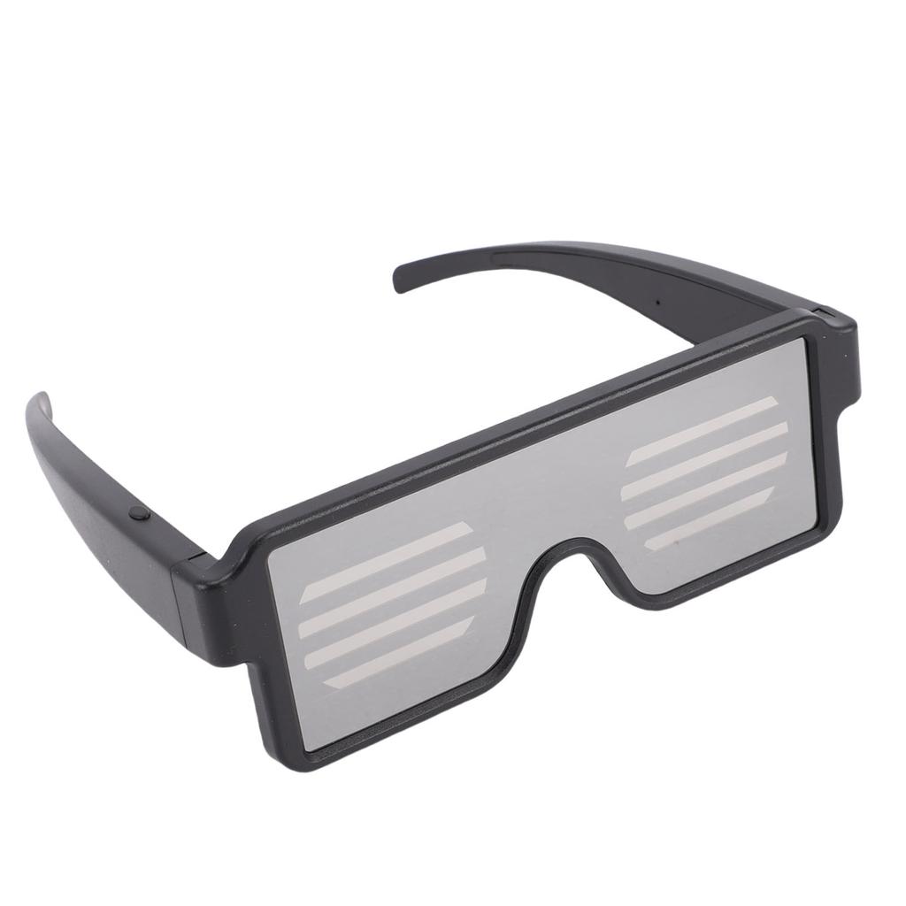 Dynamic LED Glowing Glasses USB Rechargeable Light Up Glasses White Light with Flashing Neon 11 Patterns