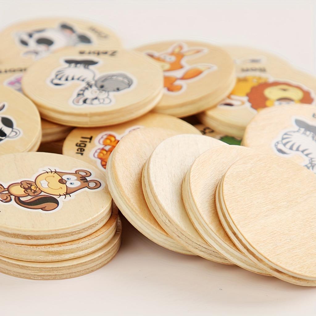 Teen Memory Matching Game, Wooden Cards, Enhances Concentration And Learning, Perfect Gift For Kids