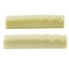 Musiclily Pro 44mm Urea Resin Plastic Pre-Grooved Nuts for Gibson-Style 6-String Les Paul Guitars, Flat Bottom, Ivory (Set of 2)