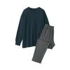 MUJI Loosely Twisted Sweatshirt Long Sleeve Loungewear Size S Women's Set, Navy, (FD1LAA5S)