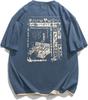 Aelfric Eden Herren 90er Vintage Oversized Hemden Unisex Harajuku T-Shirt Print Grafik-Tees Lässig Sommer Streetwear Top