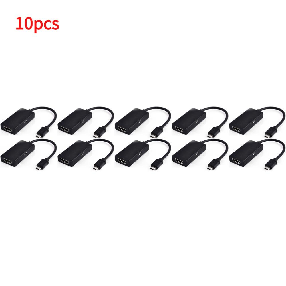 Micro USB 2.0 MHL To HDMI-compatible Cable Adapter Converter HD 1080P HDTV Cable Adapter for Samsung HTC 5-pin Port Plug Play