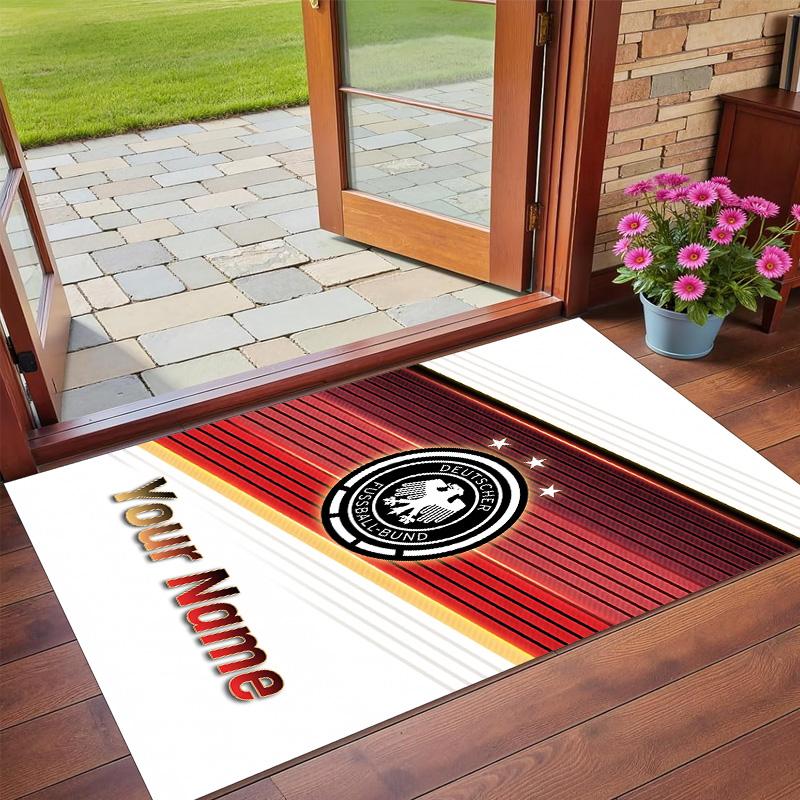 Crystal Velvet Rug Custom Name Text, Soft Non Slip Floor Mat Home DecorGermany national football team