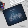Mauspad, Einfarbige Spezielle Kleine Computertischmatte, Glatte Gewebte Kante mit Verdickter Anti-Rutsch-Basis, Vintage-Motorrad-Design, 300x250x3mm