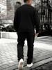 Plus Size Men's Fleece Sports Set: Loose Round Neck Sweatshirt & Running Suit