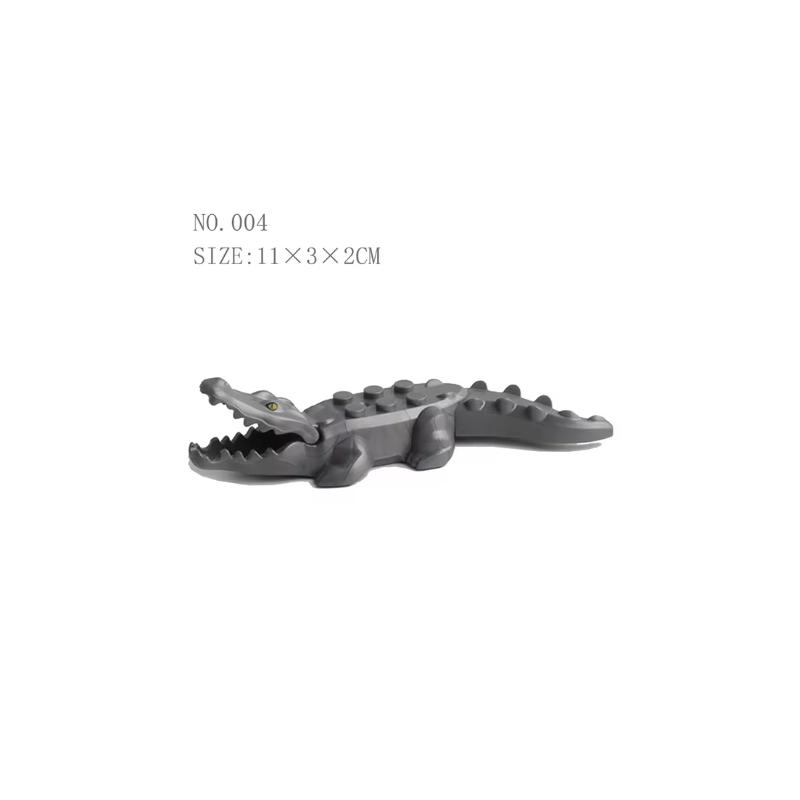 Accessori Blocchi da Costruzione Città Grande Zoo Squalo Panda Pecora Bue Cervo Montagna Coccodrillo Tigre Lupo Maiale Orango Regalo Giocattoli K038