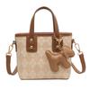 Style Small Pu Water Bucket Handbag With Stitch Detailing For Work And Casual