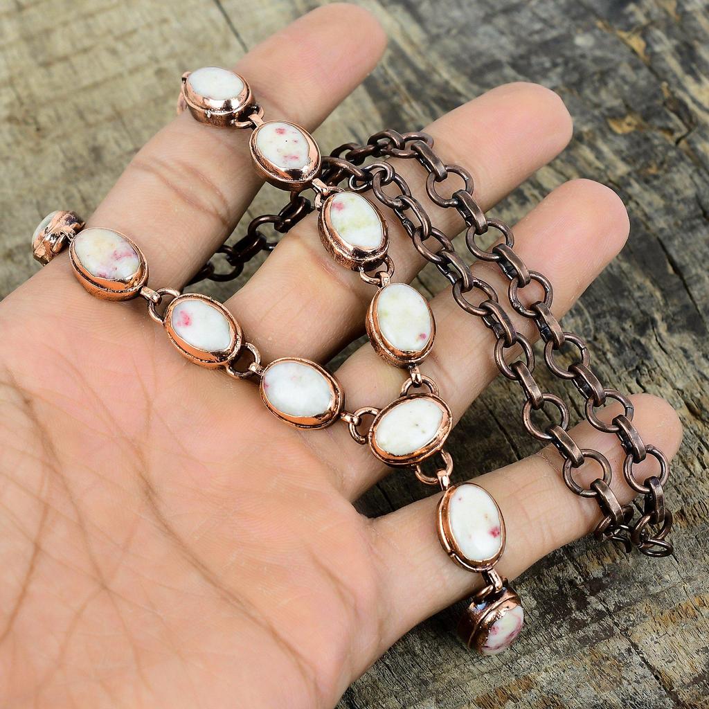 Cinnabar necklace electroformed copper necklace adjustable chain necklace handmade copper jewelry anniversary gifts gemstone dainty necklace