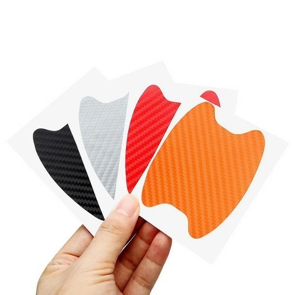 Universal Carbon Fiber Car Door Handle Protector, Vinyl AntiScratch Protective Film for Car Handles