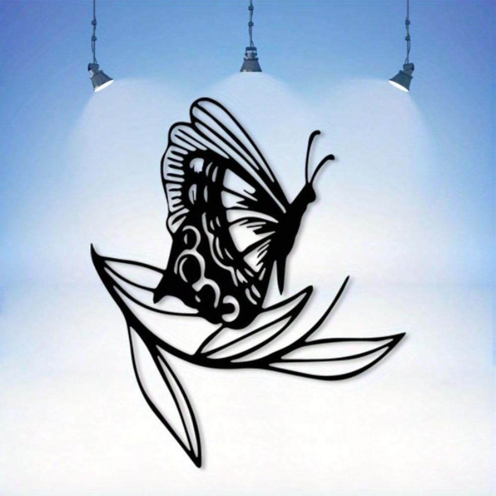 Metal Butterfly Wall Art Sculpture Complex Wing Design Weather Resistant Indoor Outdoor Decor Garden Gift