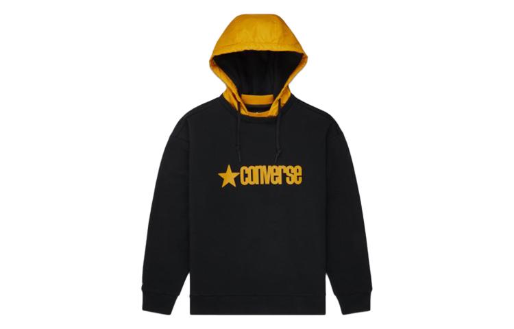 Толстовки Converse Мужские Черные С Капюшоном Умеренная Обычная 10019968-A01 L