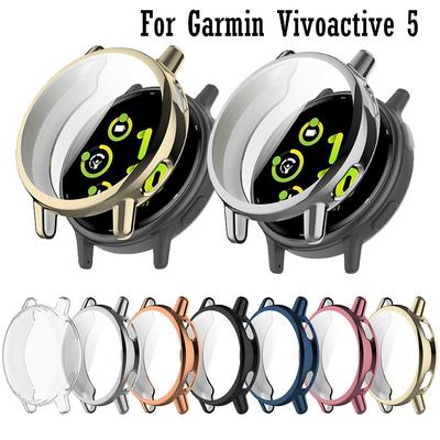 HeroIand Protective Watch Case For Garmin Vivoactive 5 Screen Protector Cover Cases TPU Full Soft Lightweight Shell Accessories