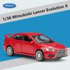 1/36 Mitsubishi Lancer Evolution X 10 Legierungsauto Modell Diecasts Metall Spielzeugfahrzeuge Automodell Hochsimulation Sammlung Kindergeschenk