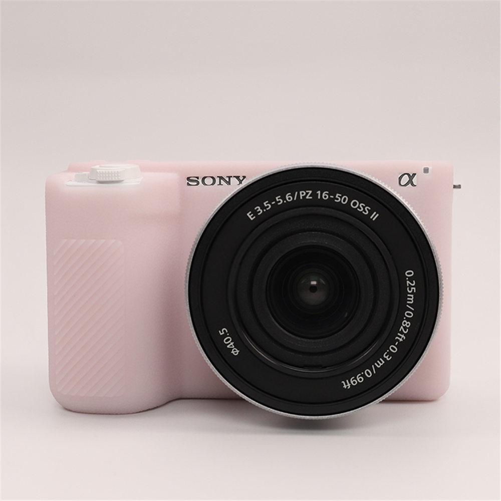 ZVE10II Litschi-Muster Weiche Silikon-Gummi-Panzerung Kamera-Gehäuse für Sony ZVE10 Mark II ZV-E10M2 ZVE10II Stoßfeste Abdeckung
