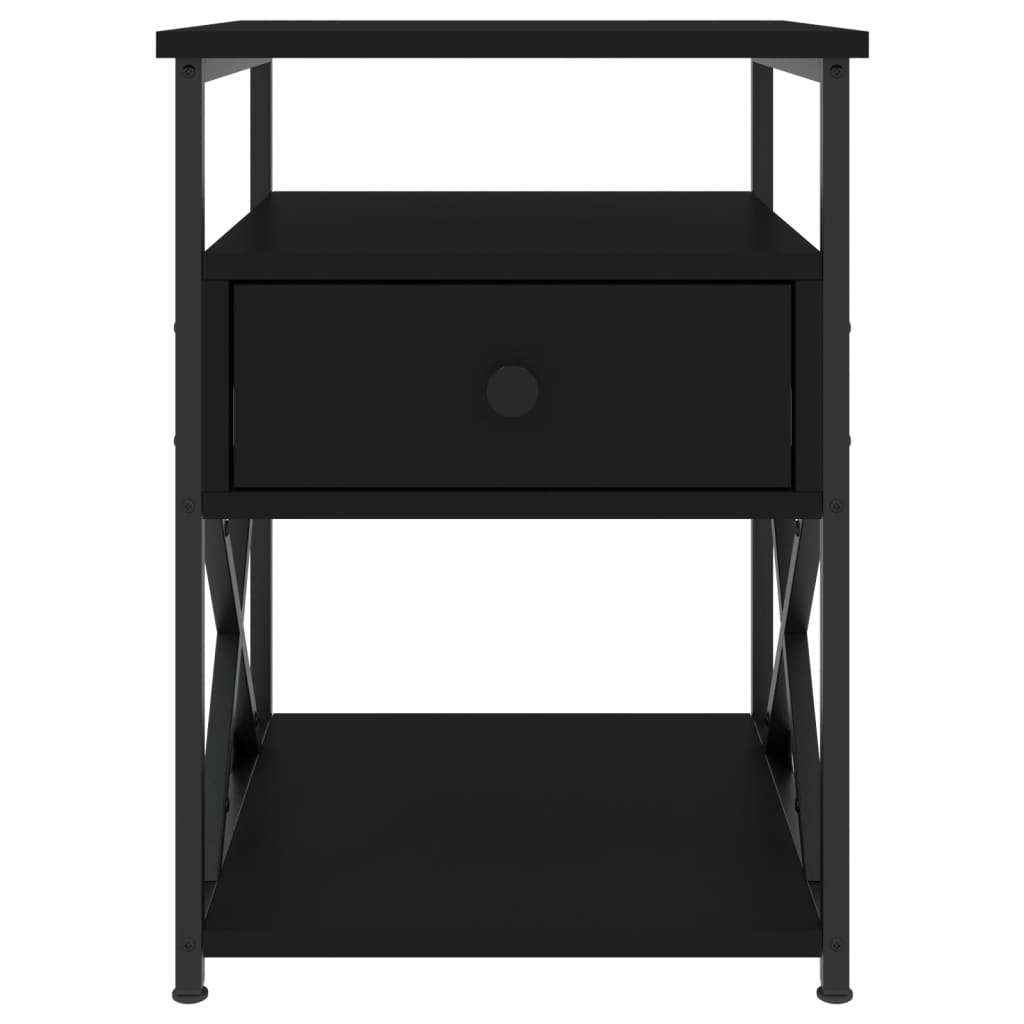 Nightstands 2 pcs Black 40 x 42 x 55 cm Particleboard