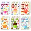6 Photos/paste Cake Face Change Stickers for Children's Fun Sweet Ice Cream Cake Puzzle