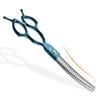 6.5-Inch Meideng Style Pet Grooming Scissors: Half-Gold Fishbone Curved Tooth Thinning Scissors
